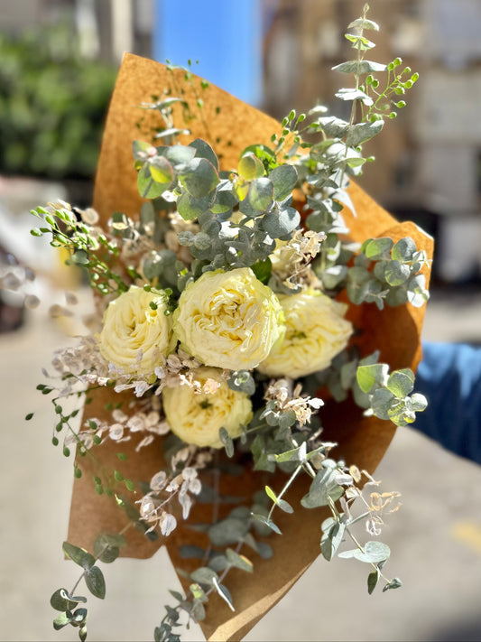 Pure White Roses Bouquet